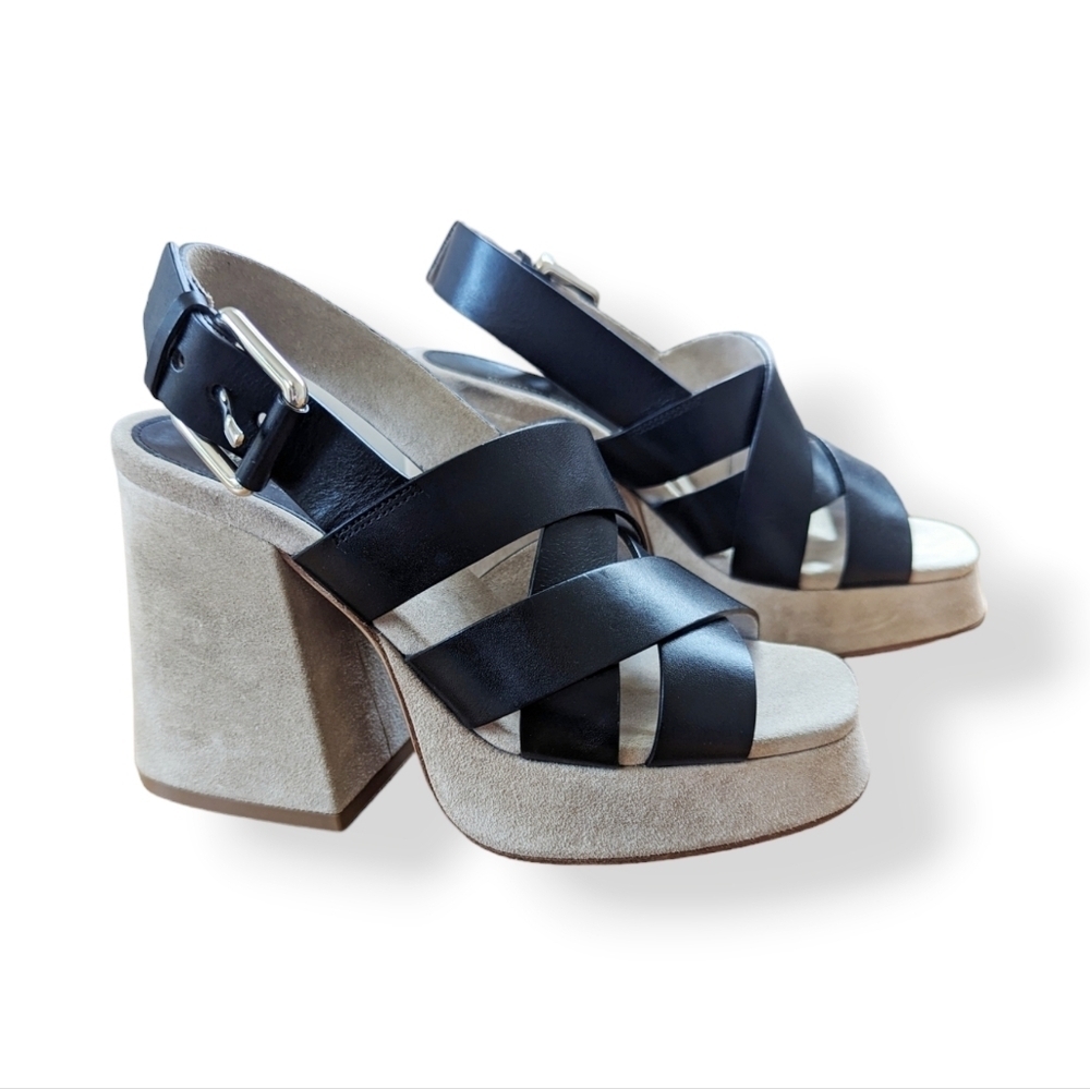 Michael Kors Collection‎ Chunky Platform Leather Sandals